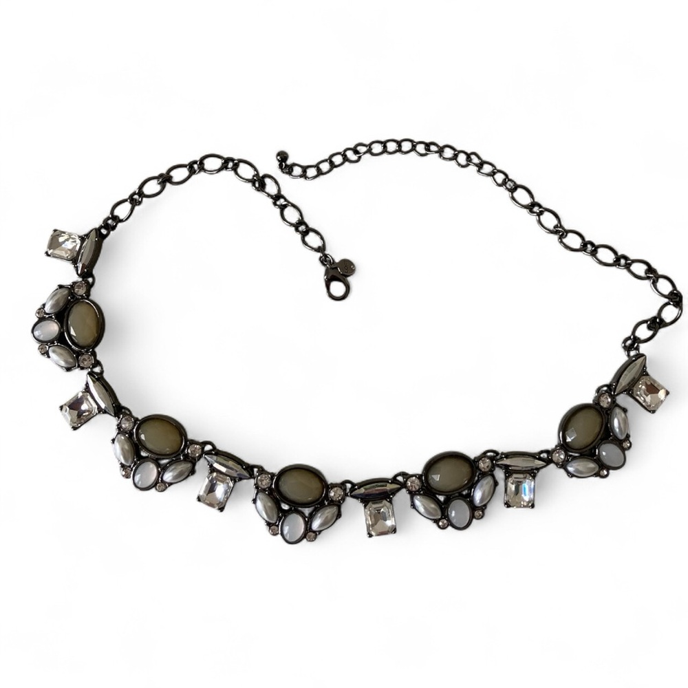 LOFT Black and Silver Statement Necklace